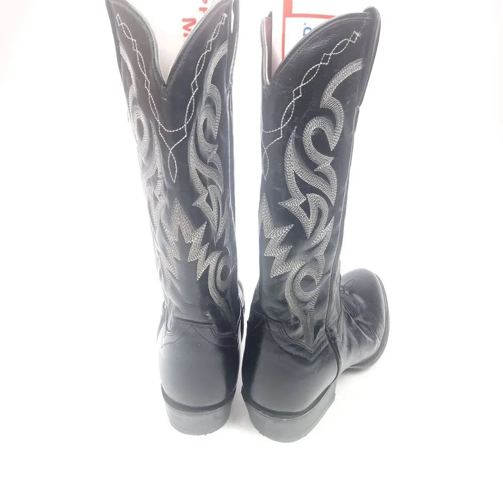 Dan Post Cowboy Boots Mens Size 9 D Western black